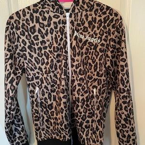 Palm Angels Leopard Print Track Hoodie